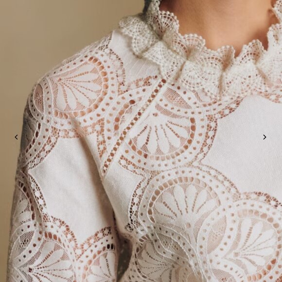 Sezane White Lace Blouse - Picture 2 of 7